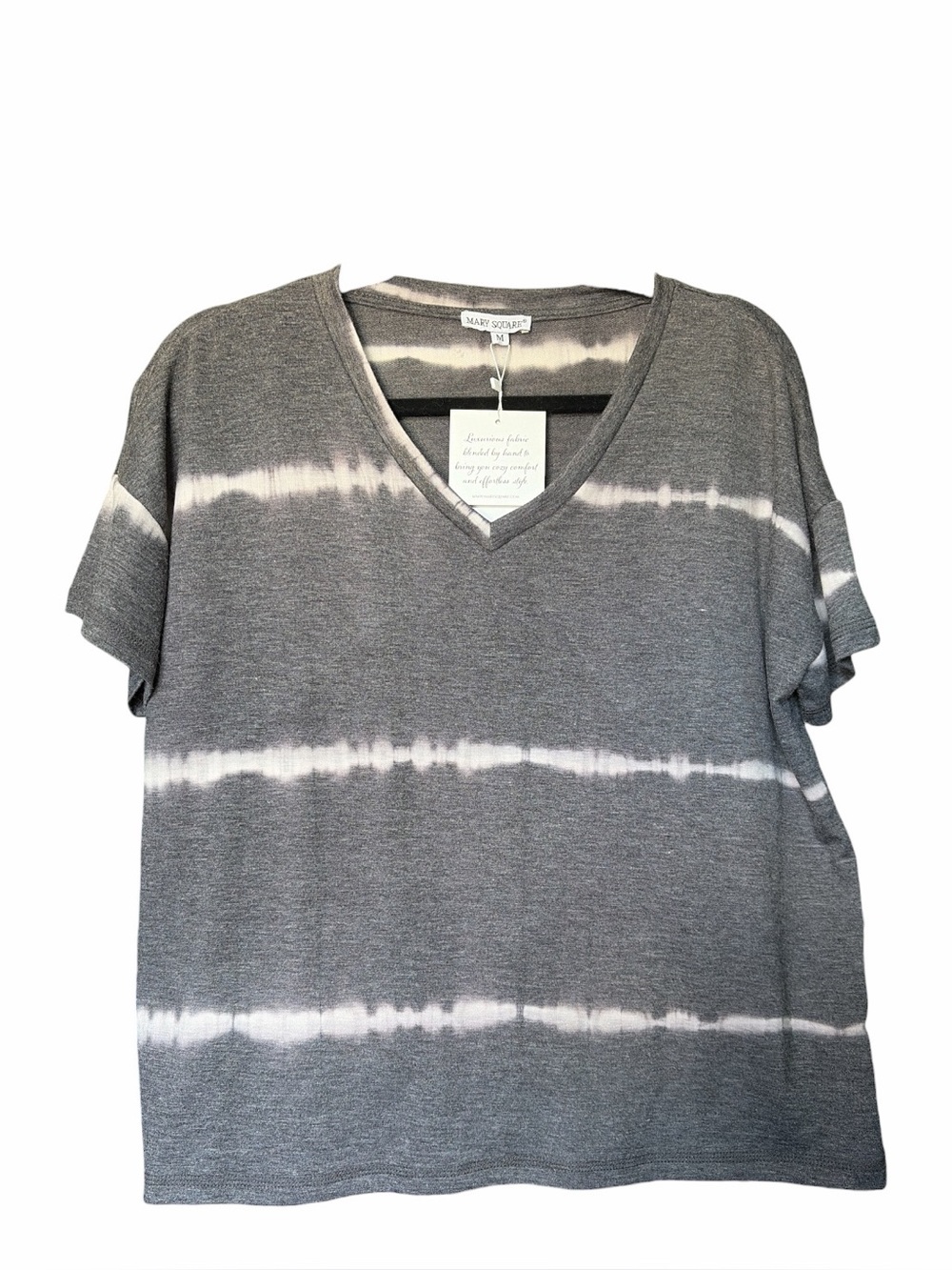 NWT Mary Square Size Medium Gray Tee